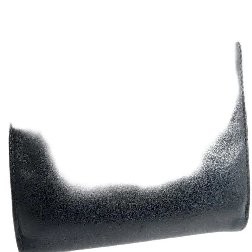 Christian Dior Cannage Lambskin Bi-fold Compact Wallet Black